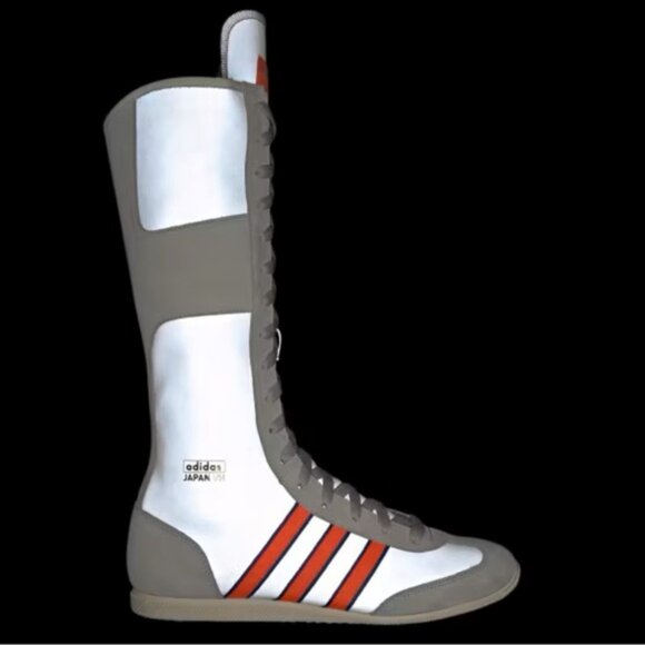 ADIDAS Japan Vh Sneaker Boots - Silver/Solar Orange/Grey Size 8 - Picture 5 of 16